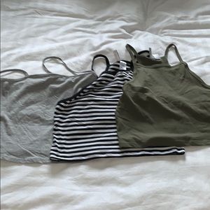 Set of 3 H&M crop tops